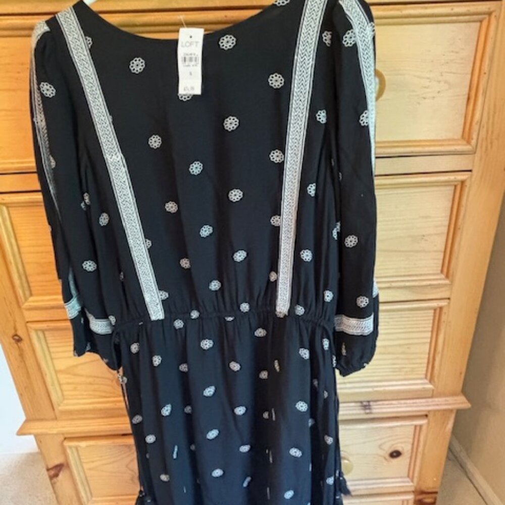 Black and White Loft Dress Size Small